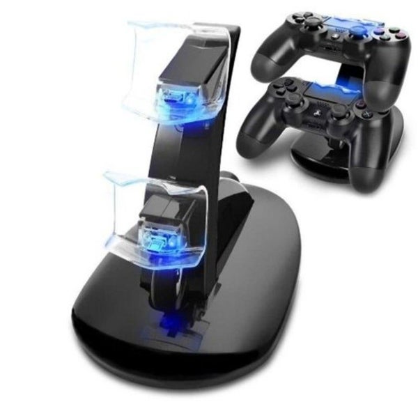 Controller Charger Dock Led Charging Stand Station For Ps4 / Pro Slim Black Carousel 1
