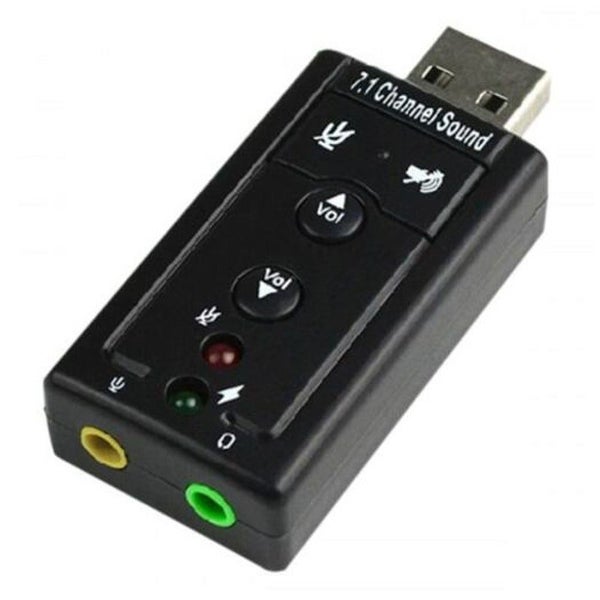 Sound Cards (External) 7.1 Channel Sound Card Usb 2.0 Audio Stereo Music Output Carousel 1