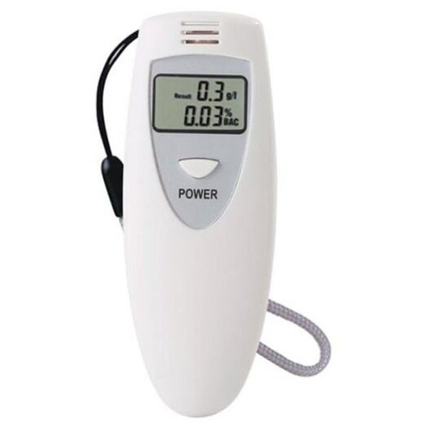 Single Screen White Portable Alcohol Tester Concentration Detector Breathable El Carousel 1