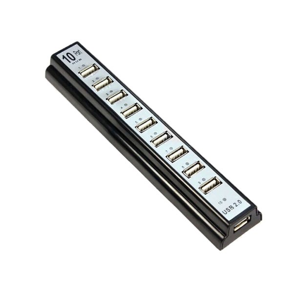 Usb Hub 10 Port Hi Speed 2.0 Power Adapter For Pc Laptop Computer Use Usb2.0 Wit Carousel 1