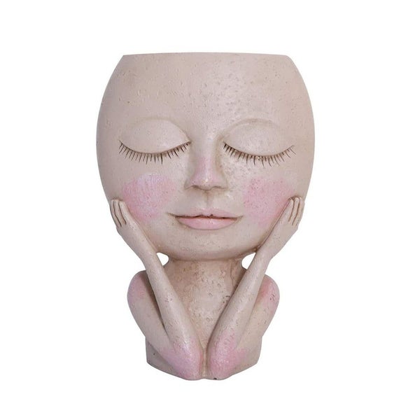 Cute Face Resin Flower Pot Succulent Planter Vase Vases Carousel 1