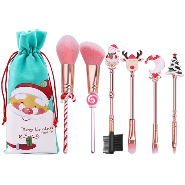 Hod Health & Home 6Pcs / Set Christmas Makeup Brushes Stocking Fillers Carousel 1