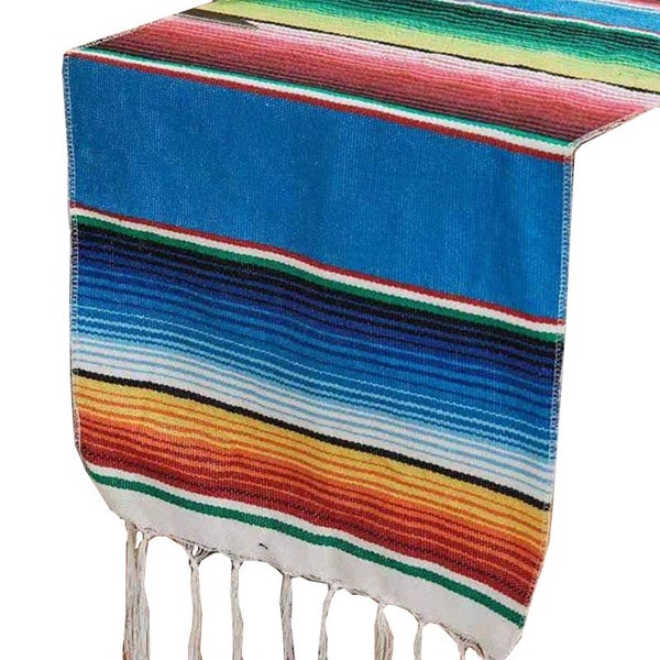 Hod Health & Home Tablecloths Vibrant Mexican Style Tassel Runner Towel Carousel 1