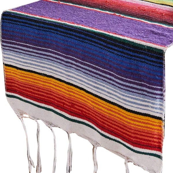 Hod Health & Home Tablecloths Vibrant Mexican Style Tassel Runner Towel Carousel 2