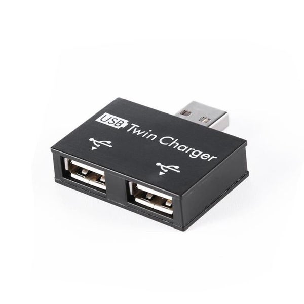 Usb2.0 Male To Twin Charger Dual Port Splitter Hub Adapter Converter Charging W Carousel 1