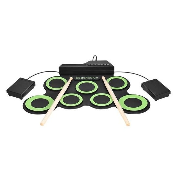 Electronic Digital Drum Kit Usb 7 Pads Roll Up Silicone Set Electronic Drum Kit Carousel 1