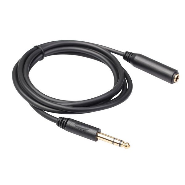 6.35Mm Headphone Extension Cable Trs 1 / 4' Male To Female Stereo Electric Instr Carousel 1