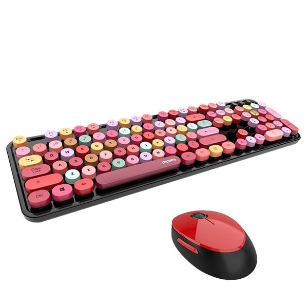 Steampunk Colourful Wireless Keyboard Mouse Combo Computer Accessories Keyboard Carousel 1