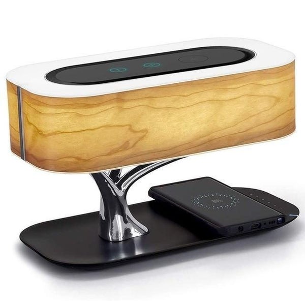 Modern Led Bedside Table Lamp With Wireless Phone Charger Bluetooth Lamps Carousel 1