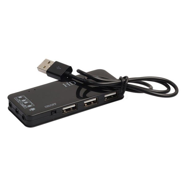 Sound Cards (External) Usb Hub Stereo Dj External Sound Card Headset Microphone Carousel 1