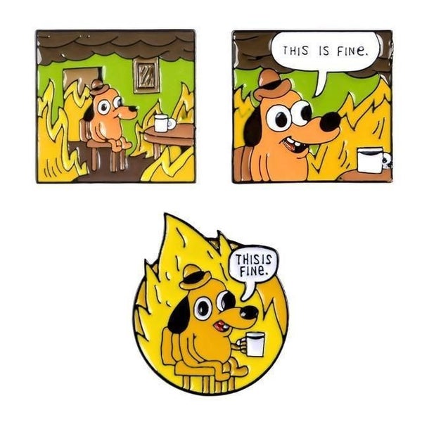 This Is Fine Enamel Pin Carousel 6