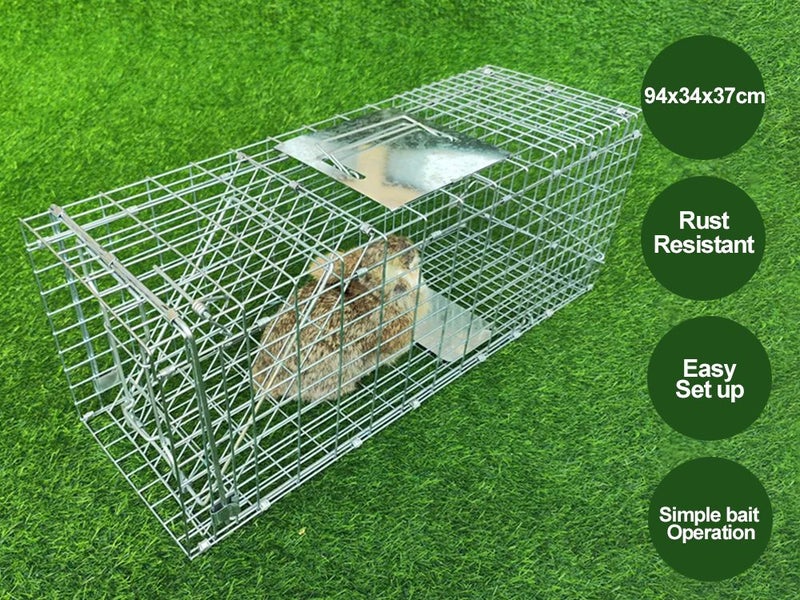 Humane Live Animal Trap Cage 94*34*37cm Carousel 1