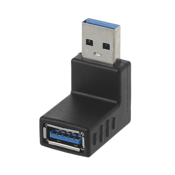 90 Degree Angle Usb 3.0 Male To Female Connector Adapter For Laptop Pc Black USB Carousel 1