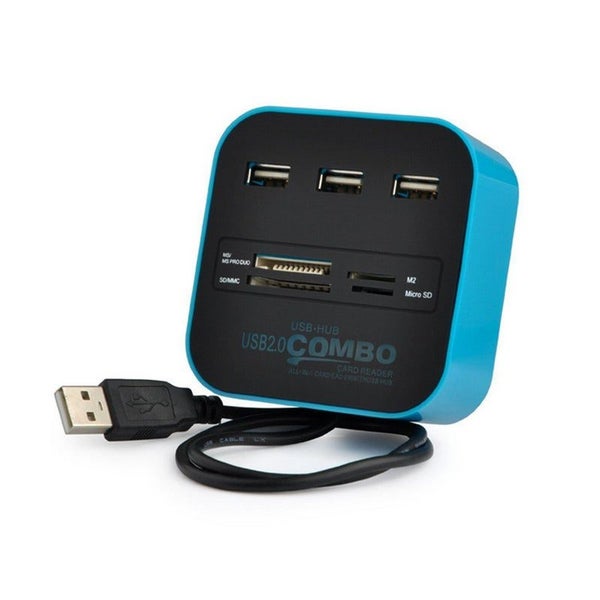 All In 1 Usb 2.0 3 Port Hub Multi Card Reader Computer Accessories USB Cables Hu Carousel 1