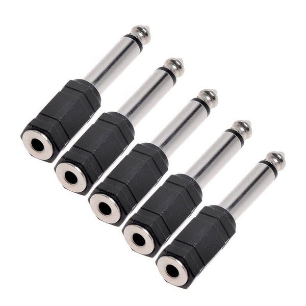 Hod Health & Home 5 Pcs Headphone Jack Adapter Audio Stereo Plug 6.5Mm Male To 3 Carousel 1