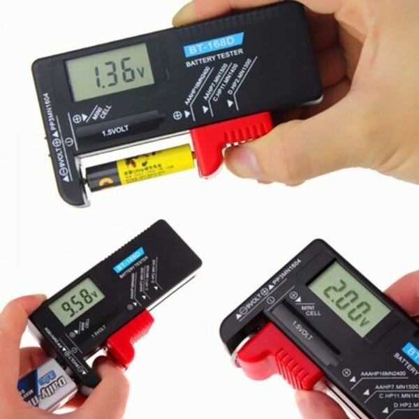 Hod Health & Home Digital Battery Tester Volt Checker For Aa Aaa 9V 1.5V Button Carousel 1