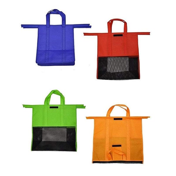 Shopping Bags Trolleys Reusable Folding 4 Colours Storage Reusable Shopping Bags Carousel 1