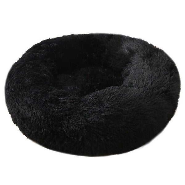 70 X 70Cm Soft Fluffy Pet Dog Cat Round Bed Black Pet Beds HOD Health & Home Carousel 1