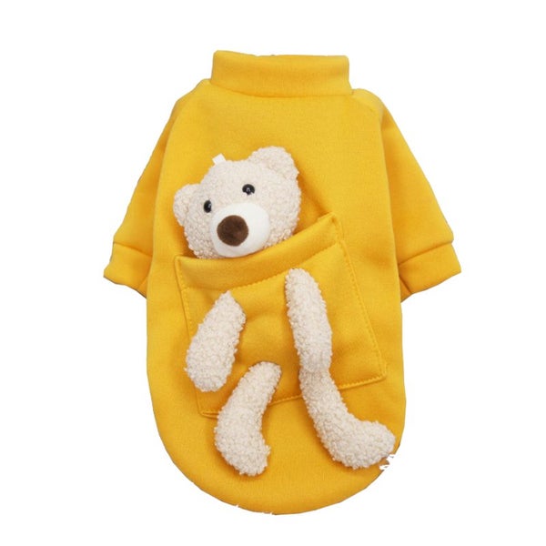 Cute Warm Puppy Small Dog Sweater With Teddy Bear Dog Costumes Carousel 1