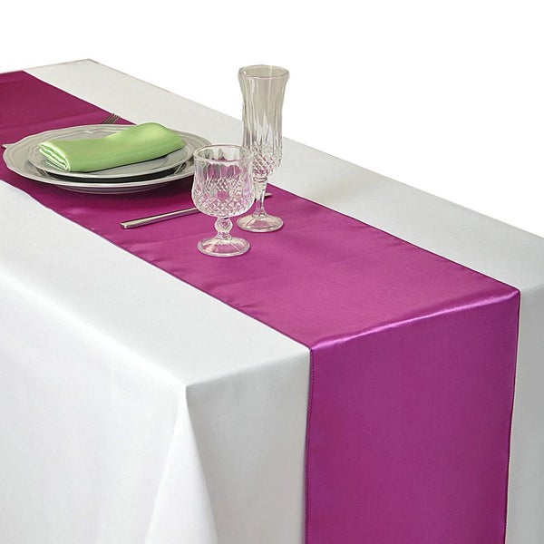 30X275cm Satin Table Runner Wedding Party Supplies Home Decor Table Runners Carousel 1