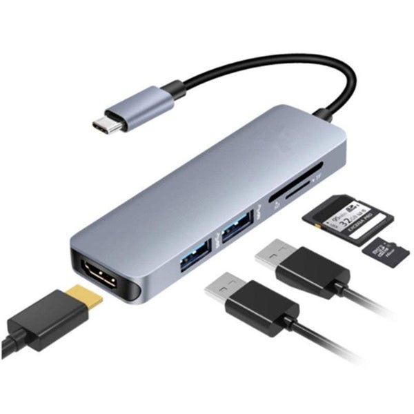 5 In 1 Usb C Hdmi Adapter For Macbook Pro 2016 / 2017 To Output Sdmicrosd Card Carousel 1
