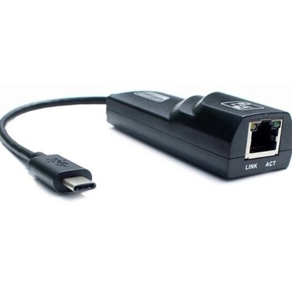 Type C Usb 3.1 To Rj45 Gigabit Lan Converter Adapter Black USB Cables Hubs & Ad Carousel 1