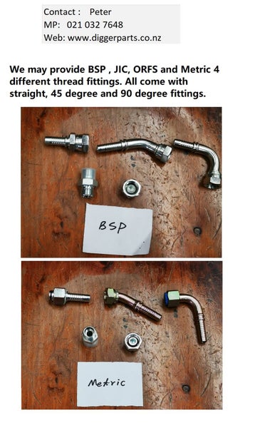 ORFS Fitting straight 13/16'' thread 1/2'' tail (24212-08-08) Carousel 11