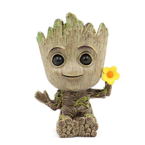 Hod Health & Home Little Groot Mini Flowerpot Plant Holder Desktop Decoration Carousel 1
