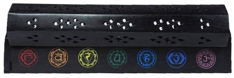 Chakra wooden incense box Carousel 2