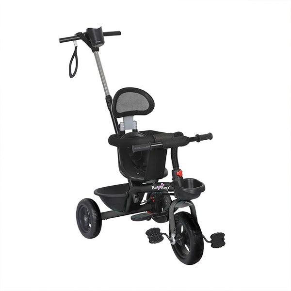 Bopeep Kids Tricycle Ride On Trike Toddler Balance Bike Prams Stroller Black Carousel 1