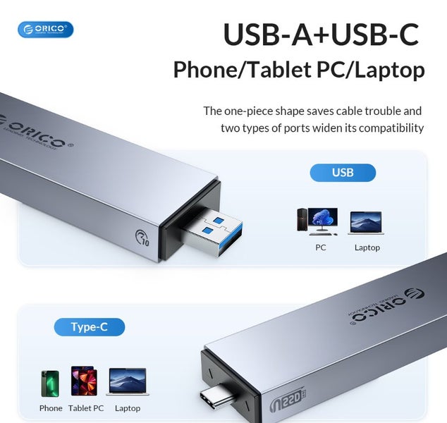 ORICO 10Gbps Dual Protocols SSD Drive Enclosure Carousel 2