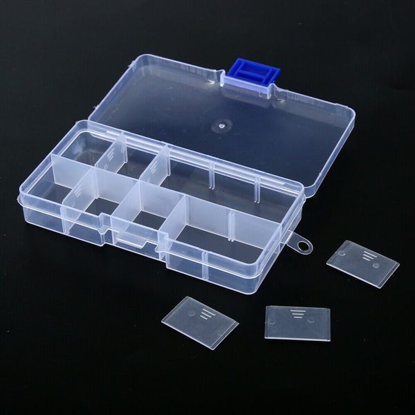 NEW Plastic 10 Slots Adjustable Jewelry Storage Box Case Craft Organizer Bead Carousel 1