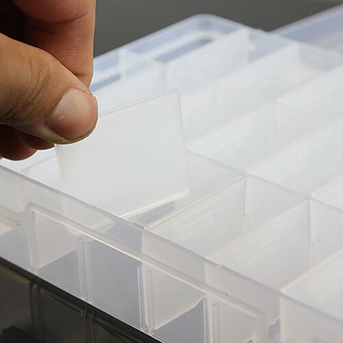 NEW 24 Grid Plastic Box Jewelry Bead Storage Container Craft Organizer Carousel 2