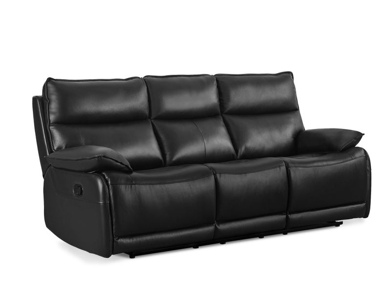 Manual Full Leather 3 Seater Recliner Sofa Carousel 1
