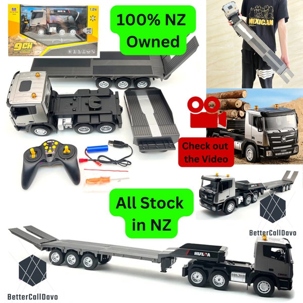 HUINA Truck Grey FlatBed Truck RC 1318 1:24 (Hui Na) Carousel 1