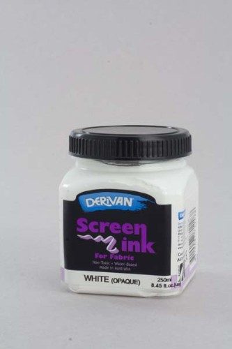 Ink - Derivan Screen Ink 250ml White Carousel 1