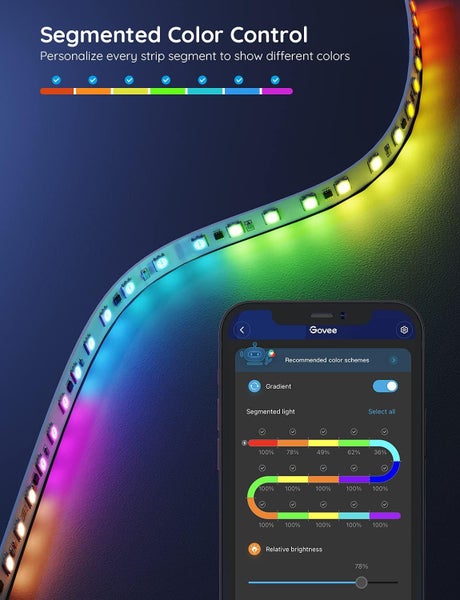 Govee Smart App RGBIC Smart LED Strip Lights - 2 x 10M Carousel 2