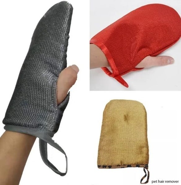 Pet Hair Lint Remover Mitt Glove - Wipe off cat or dog hair and fur easily Carousel 1