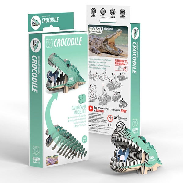 Eugy: Crocodile - 3D Cardboard Model Carousel 1