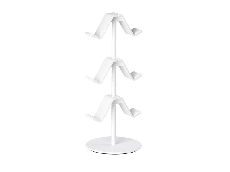3-Tier Game Controller Stand Desktop Headphone Holder Headset Hanger - White Carousel 2