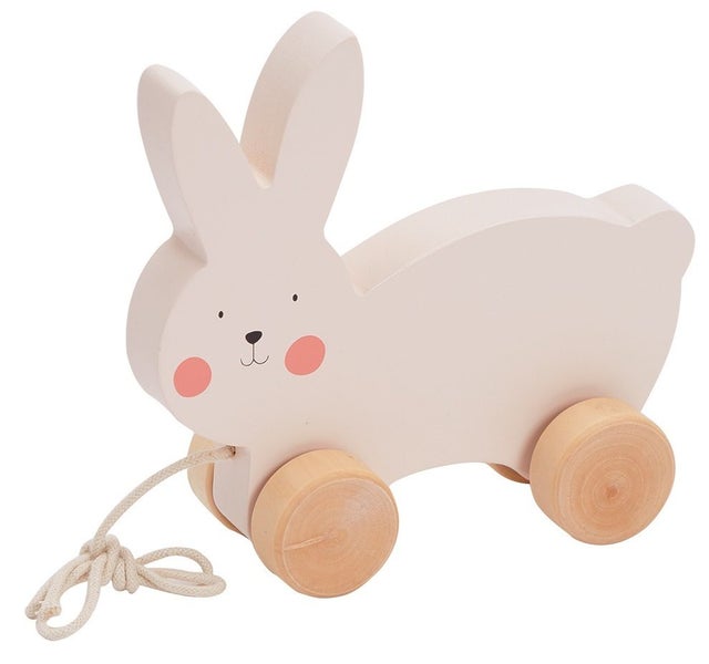 Bubble: Wooden Rabbit Pull Along Carousel 1