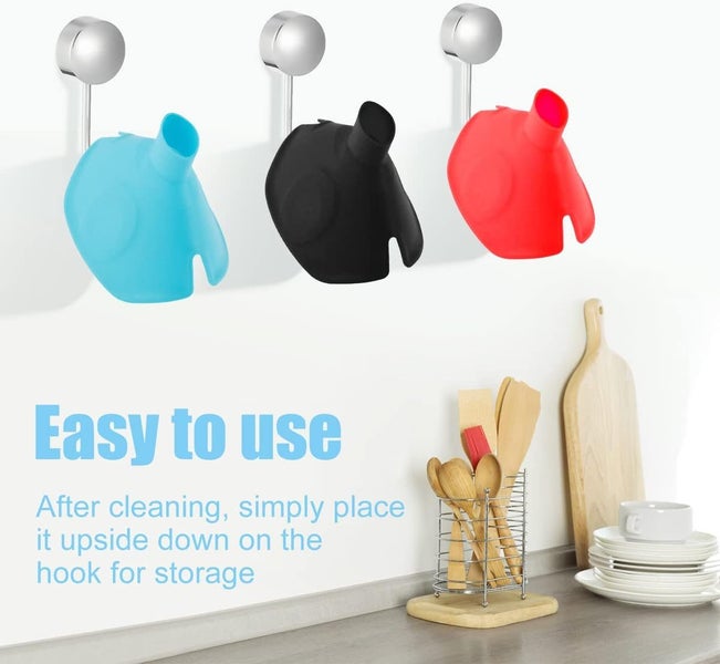 6Pcs Portable Silicone Funnel 2 in 1 Insulation Clip Funnel Non-Slip Anti-Scal Carousel 2