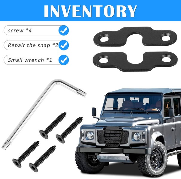Sun Visor Repair Kit Compatible with JK 2018/JL 2018-2022 Stainless Steel Viso Carousel 2