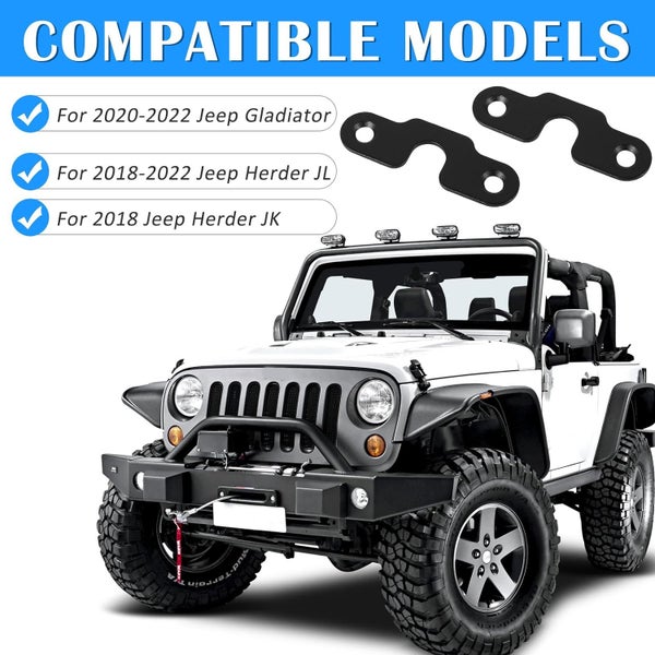 Sun Visor Repair Kit Compatible with JK 2018/JL 2018-2022 Stainless Steel Viso Carousel 6