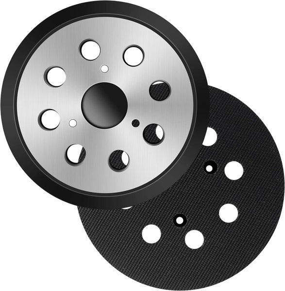 2Pcs Hook Loop Backing Pad 125mm/5inch 8 Holes Sander Pads Compatible with DW4 Carousel 1