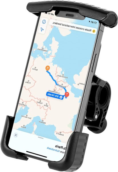 Motorcycle Phone Mount 360?a Rotatable Bike Phone Mount One-Touch Automatically Carousel 1