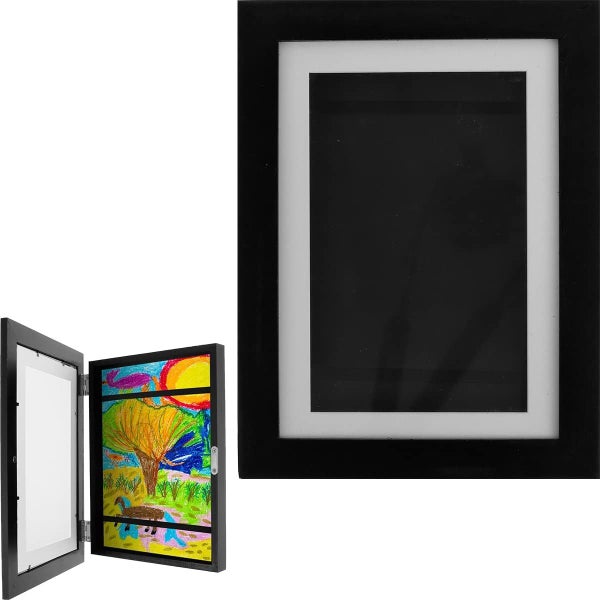 Kids Art Frame Wood A4 Sized Child 3D Picture Display Frame with Fixed Strap F Carousel 1