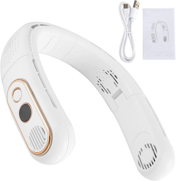 Portable Neck Fan Digital Display Mini Foldable Bladeless Personal Fan 2400mAh Carousel 8