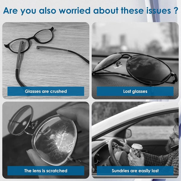2Pcs Sunglasses Clip Car Visor Sunglass Holder Mini Portable Eyeglass Hanger C Carousel 2