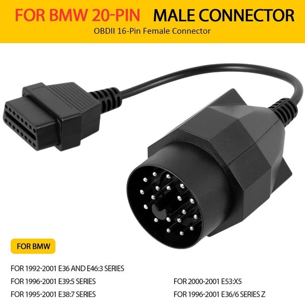 20Pin to 16Pin OBD2 Adapter Compatible with E36 1992-2001 OBD2 Diagnostic Conv Carousel 7